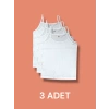 Ekonomik İnce Askılı Kız Çocuk Pamuklu Atlet 3lü Paket