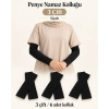 Penye Namaz Kolluğu 3 Çift - Siyah