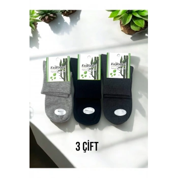 Pamuklu Dikişsiz Tenis Erkek Soket Çorap Karışık Renk 3lü