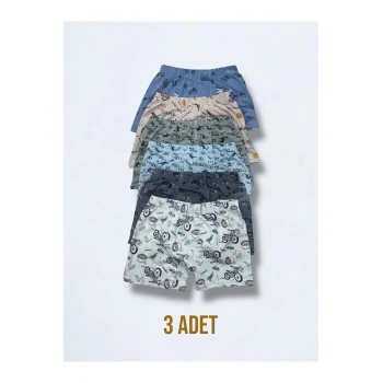 Karışık Desenli Erkek Çocuk Empirme Boxer 3lü