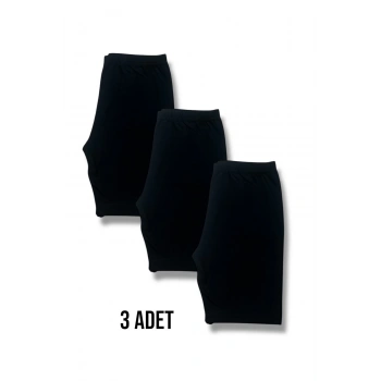 Kız Çocuk Paçalı Külot/Boxer Şort Siyah 3lü