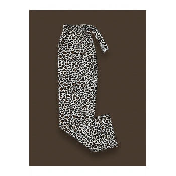 İpeksi Dokulu Süet Pijama Altı