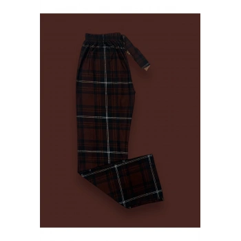 İpeksi Dokulu Süet Pijama Altı