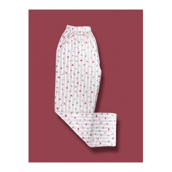 Desenli Beli Lastikli Kadın Pijama Altı