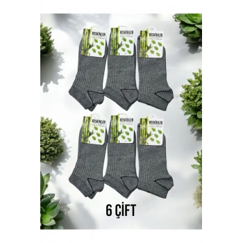 Pamuklu Patik/Bilek/Kısa Kadın Çorap 6lı
