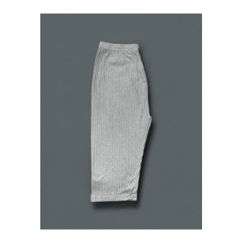 Esnek Fitilli Diz Altı Büyük Beden Anne Kadın Kapri