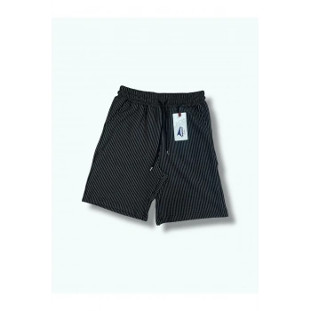 Çizgili Pamuklu Cepli Erkek Şort
