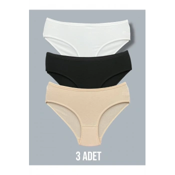 Yüksek Kalite Penye Kadın Bikini Külot 3lü