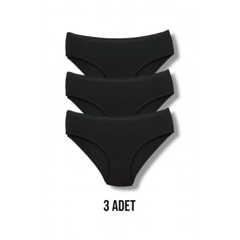 Yüksek Kalite Penye Kadın Bikini Külot 3lü