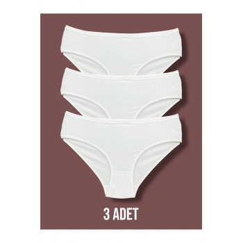 Yüksek Kalite Penye Kadın Bikini Külot 3lü