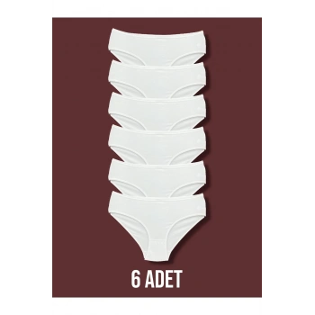 Yüksek Kalite Penye Kadın Bikini Külot 6lı