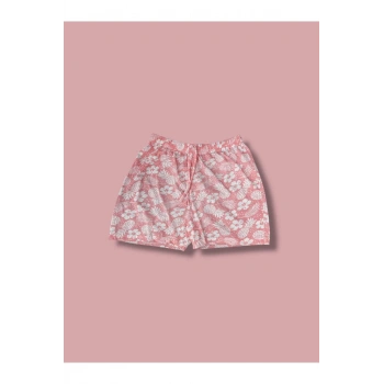 Desenli Penye Kadın Şort Pijama