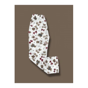Desenli Penye Kadın Pijama Altı