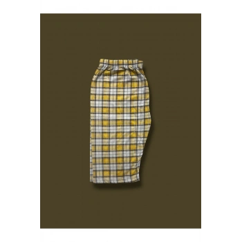 Desenli Penye Diz Altı Büyük Beden Anne Kadın Kapri