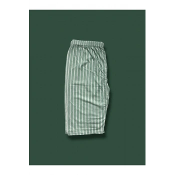 Desenli Penye Diz Altı Büyük Beden Anne Kadın Kapri