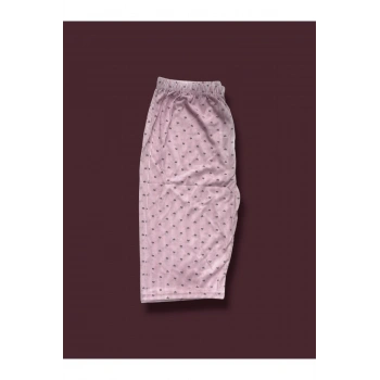 Desenli Penye Diz Altı Büyük Beden Anne Kadın Kapri