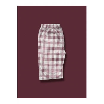 Desenli Penye Diz Altı Büyük Beden Anne Kadın Kapri