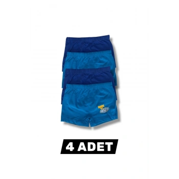 Karışık Baskılı Erkek Çocuk Boxer 4lü