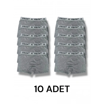 Pamuklu Likralı Erkek Boxer 10lu Paket