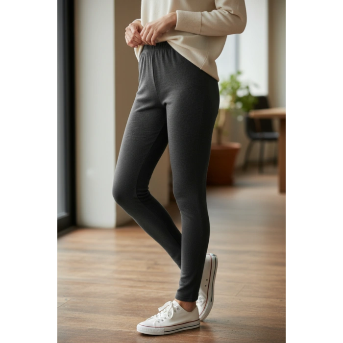 Büyük Beden Kışlık Şardonlu Licralı Kadın Tayt İçlik