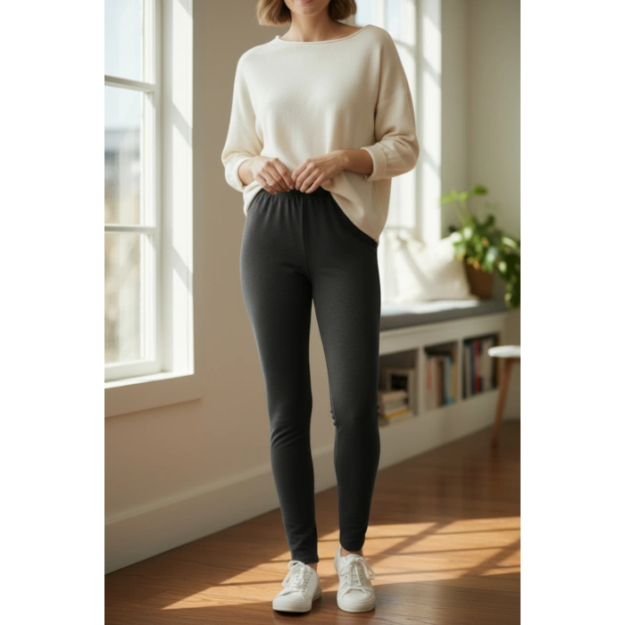 Büyük Beden Kışlık Şardonlu Licralı Kadın Tayt İçlik