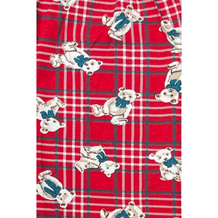 Ekose Desenli Beli Lastikli Unisex Pijama Altı