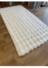 Destan Halı Bubble Peluş Özel Ölçü Antialerjik ve Yumuşak Halı Beyaz