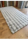 Destan Halı Bubble Peluş Özel Ölçü Antialerjik ve Yumuşak Halı Gri