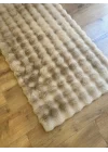 Destan Halı Bubble Peluş Özel Ölçü Antialerjik ve Yumuşak Halı Vizon