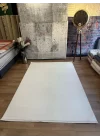 Destan Halı Palermo Yumuşak Yapılı Microfiber Toz Tüy Çıkarmaz Modern Salon Oturma Odası Yatak Odası Halısı Beyaz