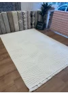 Destan Halı Tokyo 02 Beyaz Modern İskandinav Hav Toz Vermez Etnik Modern Makine Halısı
