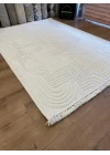 Destan Halı Tokyo Beyaz Modern İskandinav Hav Toz Vermez Etnik Modern Makine Halısı