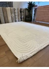 Destan Halı Tokyo Beyaz Modern İskandinav Hav Toz Vermez Etnik Modern Makine Halısı