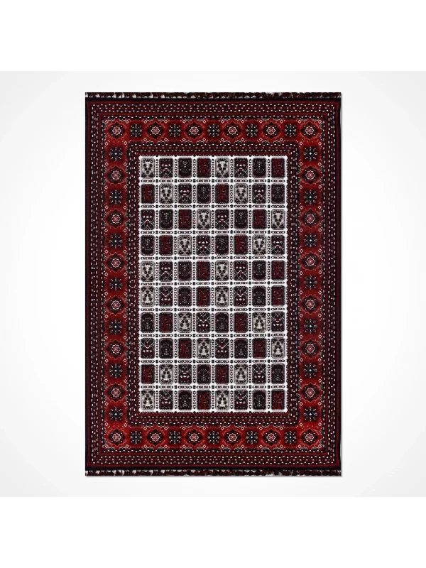 TÜRKMEN KİLİM 01 Makinede Yıkanabilir Türkmen Desenli Dokuma Kilim
