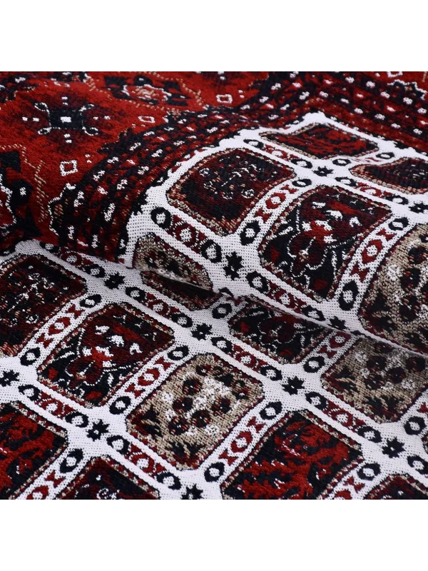 TÜRKMEN KİLİM 01 Makinede Yıkanabilir Türkmen Desenli Dokuma Kilim