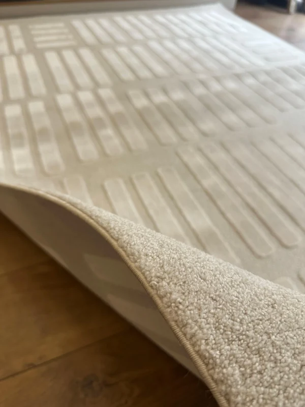 Destan Halı Pure Lines Robot Süpürgeye Uygun Modern Desenli Kolay Temizlenebilir Salon Halısı A2383B Bej