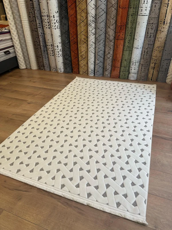 Destan Halı Happy 01 Makinede Yıkanabilir Toz Vermez Altı Kaymaz İnce Makine Halısı