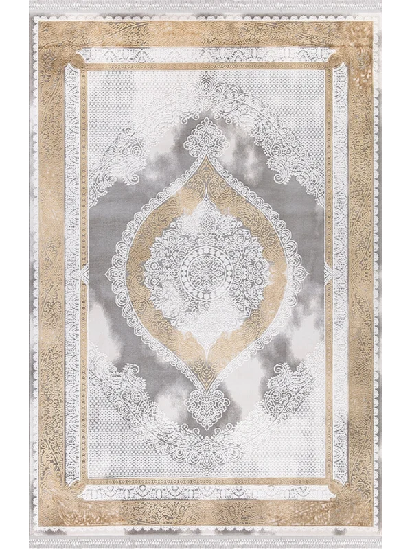 Destan Halı Monaco 13416 Klasik Desenli Uzun Ömürlü Bambu Makine Halısı
