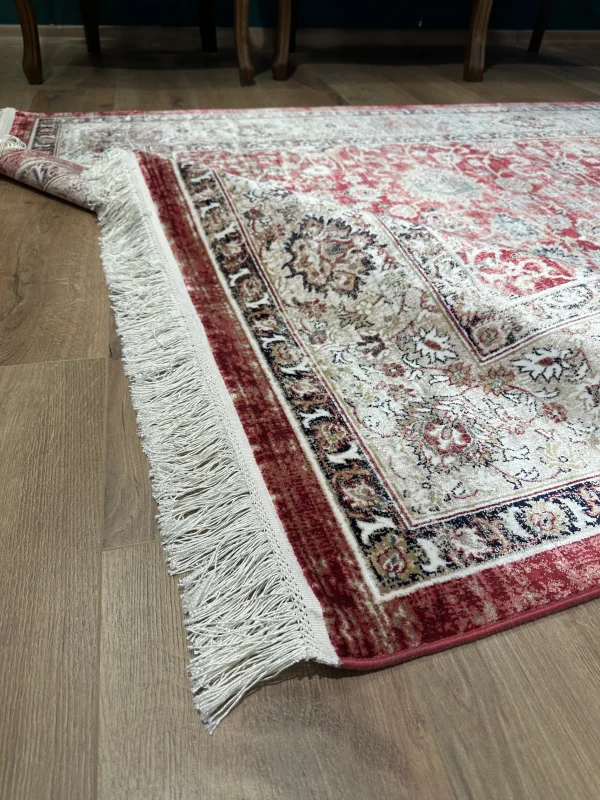 DESTAN Asude 02 Vintage El Dokuma Motifli 100 Tarak Özel Tezgah Makine Halısı