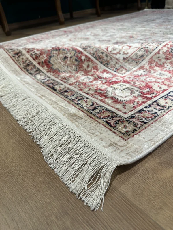 DESTAN Asude 03 Vintage El Dokuma Motifli 100 Tarak Özel Tezgah Makine Halısı