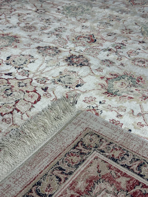 DESTAN Asude 03 Vintage El Dokuma Motifli 100 Tarak Özel Tezgah Makine Halısı