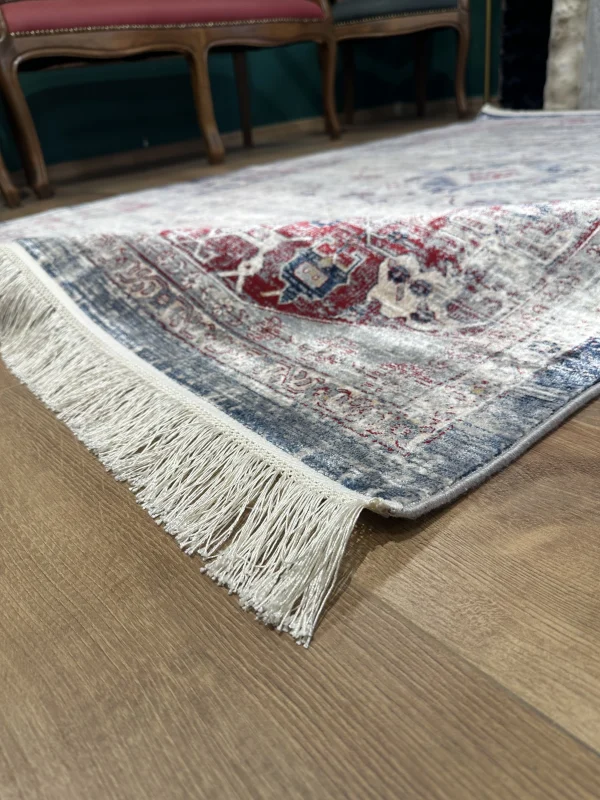 DESTAN Asude 04 Vintage El Dokuma Motifli 100 Tarak Özel Tezgah Makine Halısı