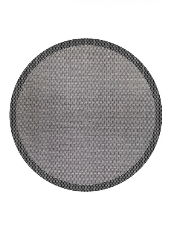 Destan Natura Sisal Bordürlü Özel Ölçü Tam Çerçeveli Jüt Sisal Modern Halı Ntr20 Siyah-Antrasit