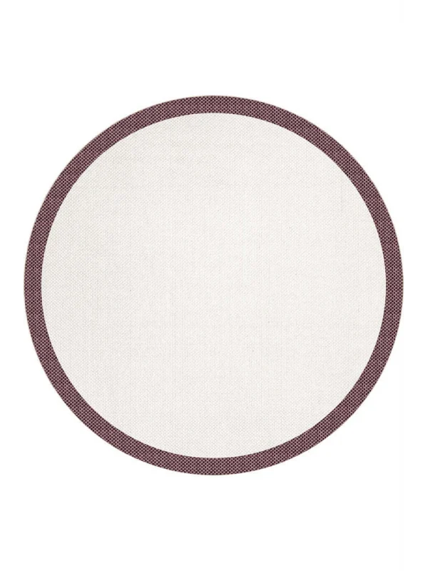 Destan Natura Sisal Bordürlü Özel Ölçü Tam Çerçeveli Jüt Sisal Modern Halı Ntr18 Marsala-Krem