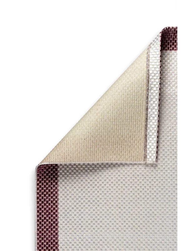 Destan Natura Sisal Bordürlü Özel Ölçü Tam Çerçeveli Jüt Sisal Modern Halı Ntr18 Marsala-Krem