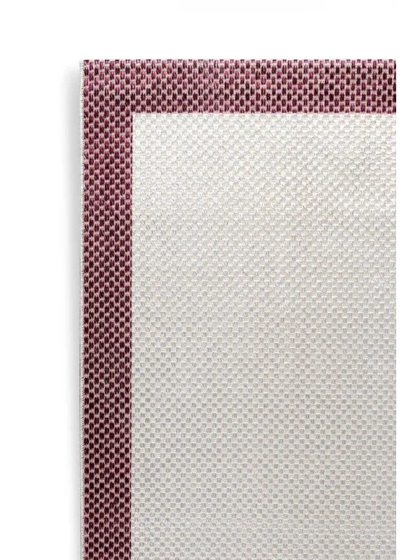 Destan Natura Sisal Bordürlü Özel Ölçü Tam Çerçeveli Jüt Sisal Modern Halı Ntr18 Marsala-Krem