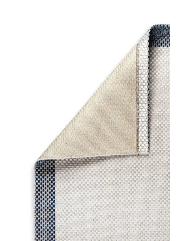 Destan Natura Sisal Bordürlü Özel Ölçü Tam Çerçeveli Jüt Sisal Modern Halı Ntr17 Lacivert-Krem