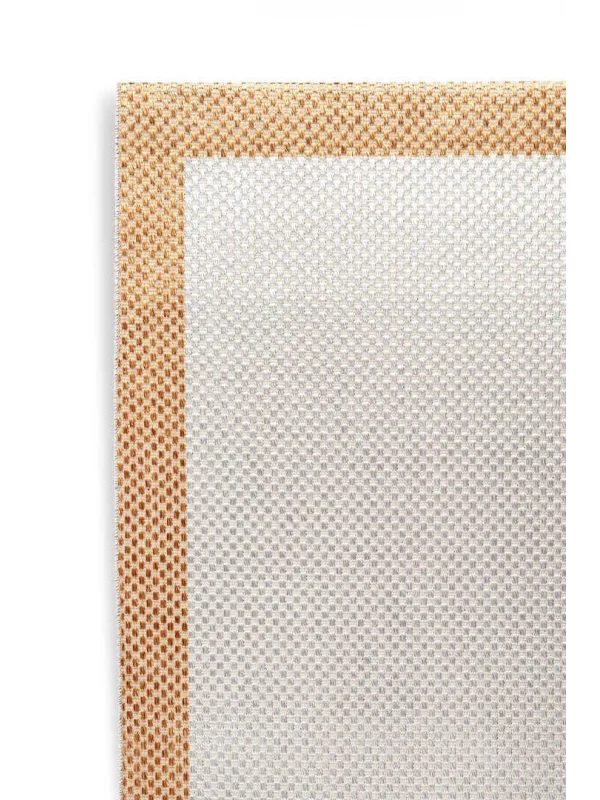 Destan Natura Sisal Bordürlü Özel Ölçü Tam Çerçeveli Jüt Sisal Modern Halı Ntr14 Sarı-Krem