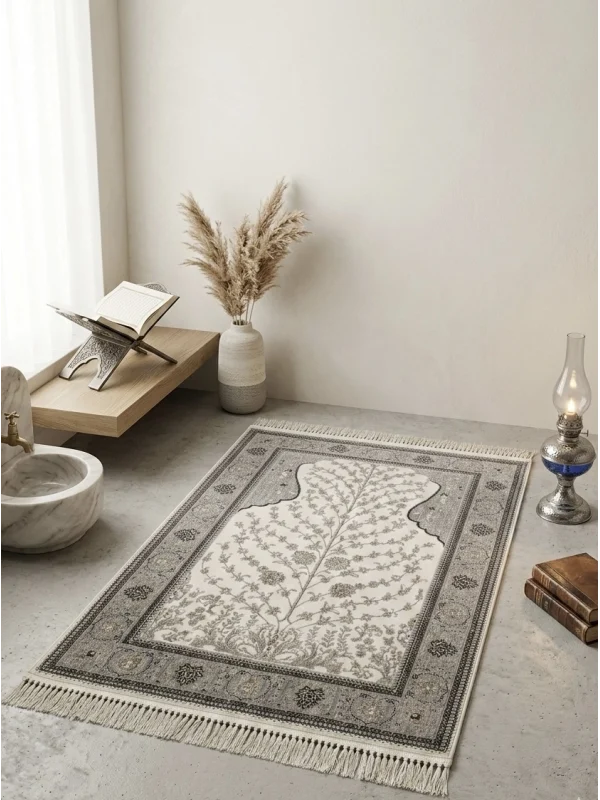 Destan Halı Hira02 Seccade Namazlık Hediyelik Özel tezgah 100 Tarak Parlak Sık Dokuma