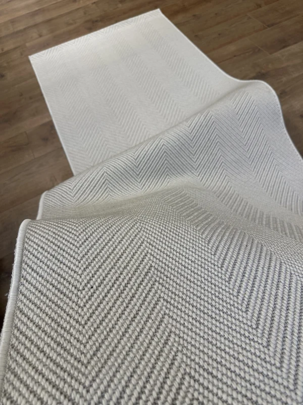 Destan Sisal Plus Özel Ölçü Jüt Sisal Modern Mutfak Salon Koridor Halısı Krem